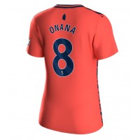 Camiseta Everton Amadou Onana #8 Segunda Equipación Replica 2023-24 para mujer mangas cortas